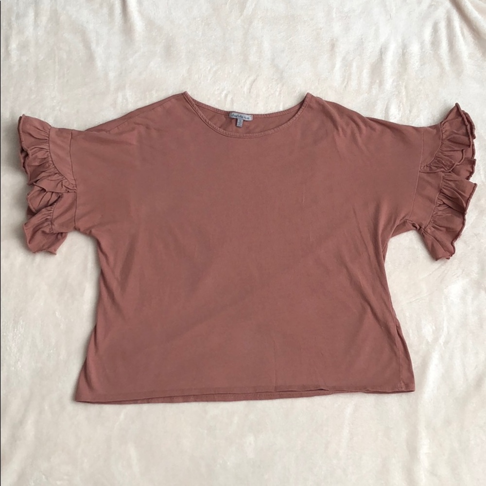 Charlotte Russe Ruffle Short Sleeve Top